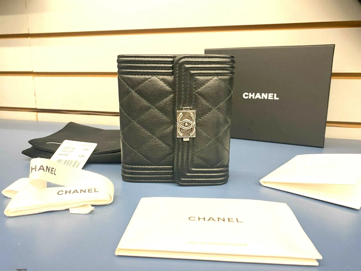 CHANEL Boy Chanel Wallet Tri-Fold #A80734Y61127 Guarantee Authentic 100%  L@@K