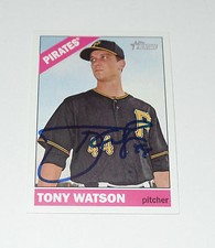 TONY WATSON SIGNED AUTO'D 2015 TOPPS HERITAGE CARD #399 PITTSBURGH PIRATES
