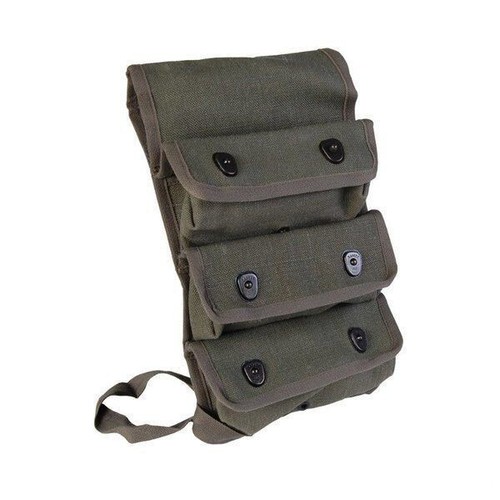 French Three Grenade Pouch Heavy Canvas Pouch / Holder Genuine Vintage Fast Ship