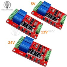 2 Channel 5/12/24V Multifunction Delay Self-Locking Circulate Time Relay Module