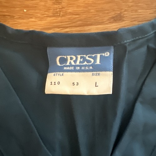 Crest Scrubs Uniform set Solid Caribbean Blue Unisex Size Large Top & Bottom NEW - Picture 3 of 7