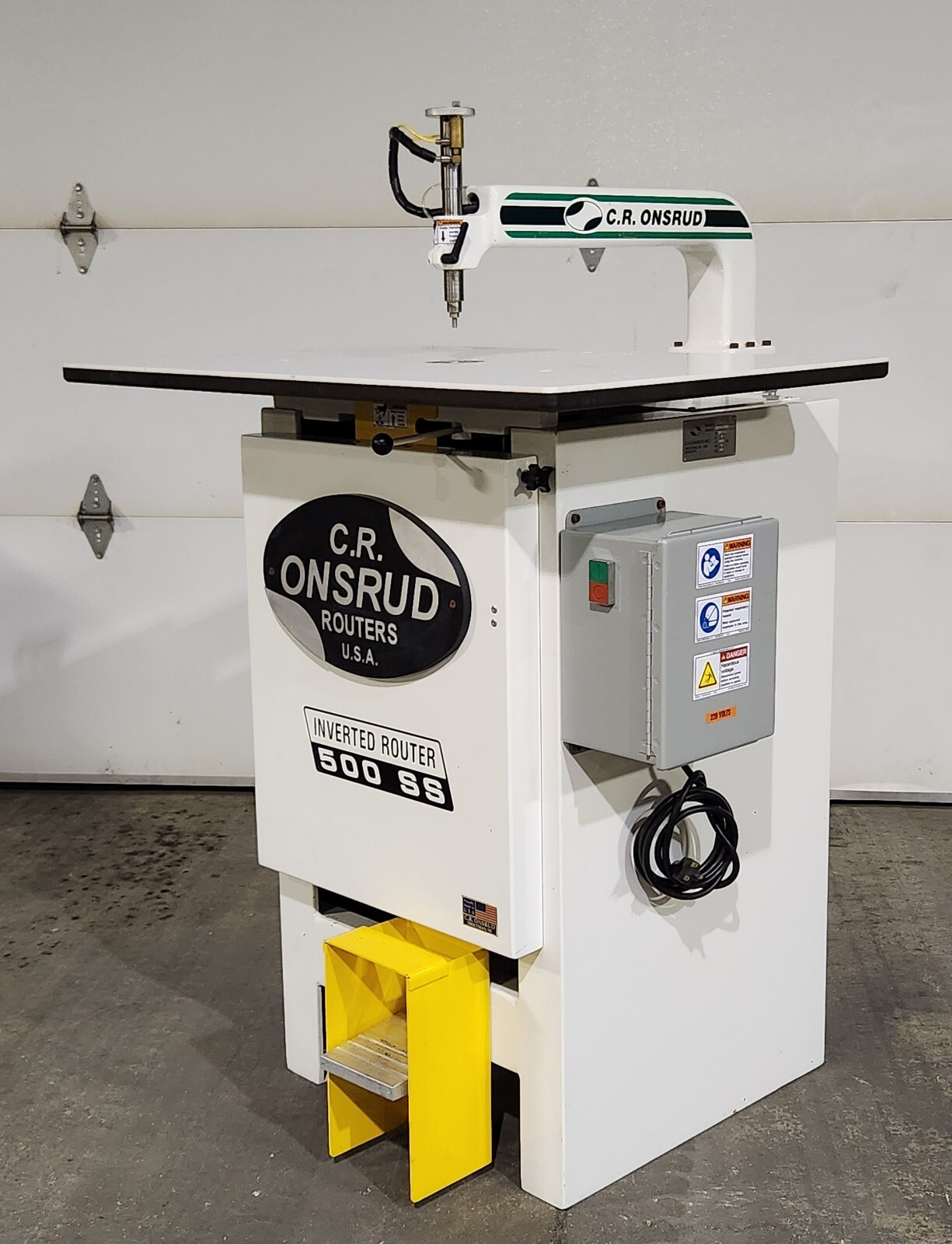 CR Onsrud Inverted Router Model 500SS; 8 Amp, 220V AC, 1 PH | eBay