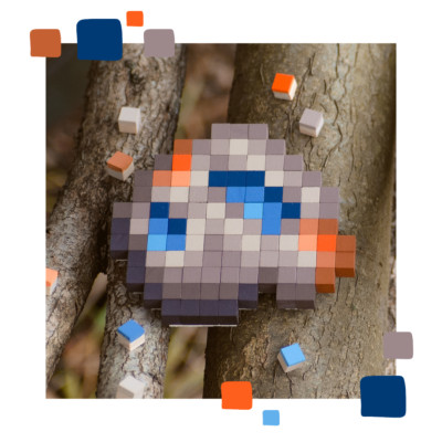 Stardew Valley Pixel Art ''Esperit'' | aus Holz, handmade | Aufsteller, Wanddeko