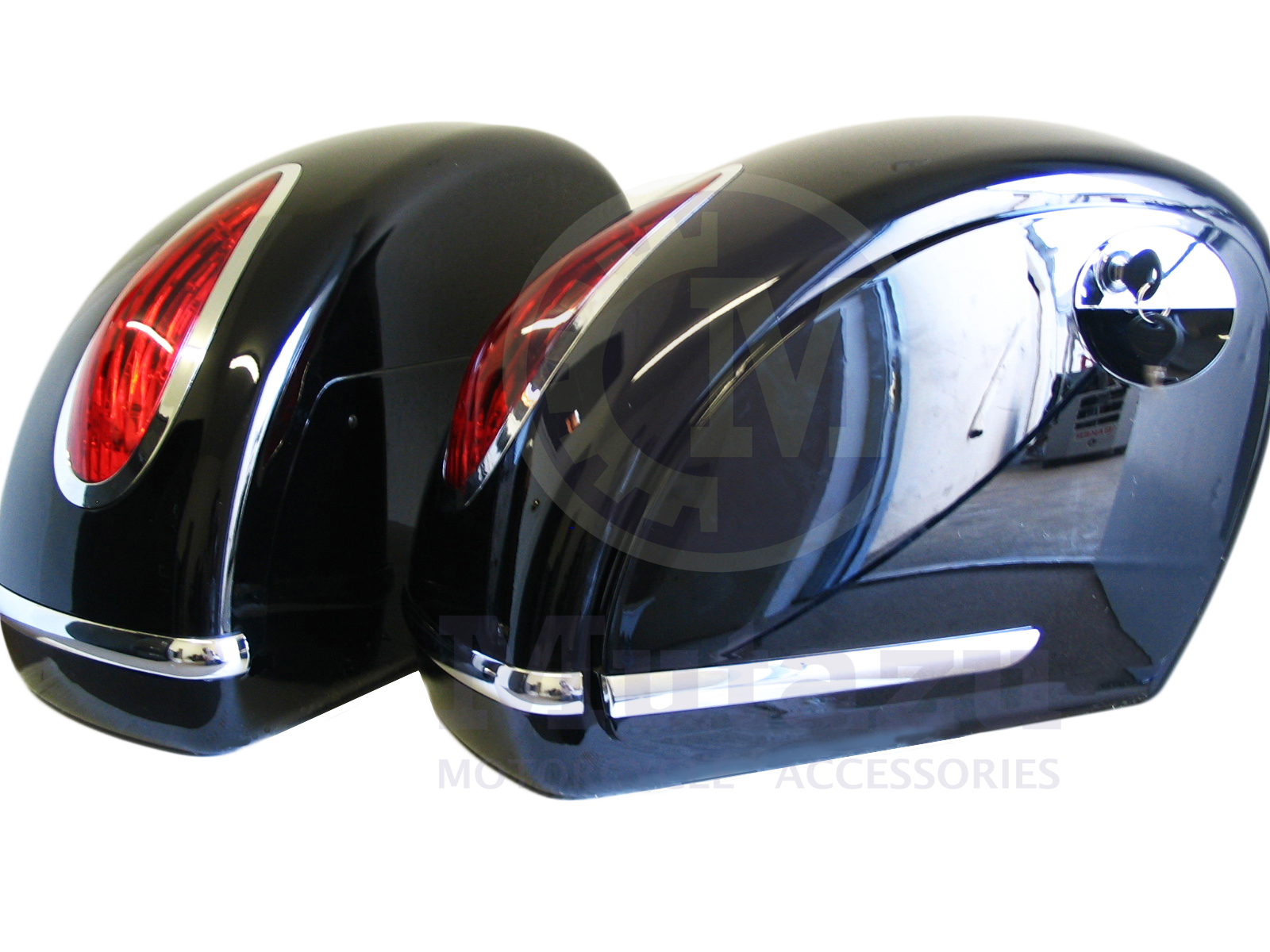 Mutazu Universal MU Hard Bag Saddlebags 4 Cruisers, metric, Touring