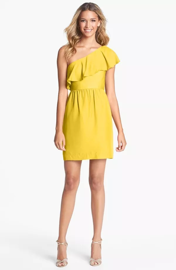 Jenny yoo top yellow dress