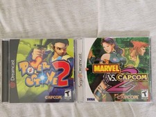 Sega Dreamcast Video Game Lot, Marvel Vs. Capcom 2, Power Stone 2 CIB Dreamcast