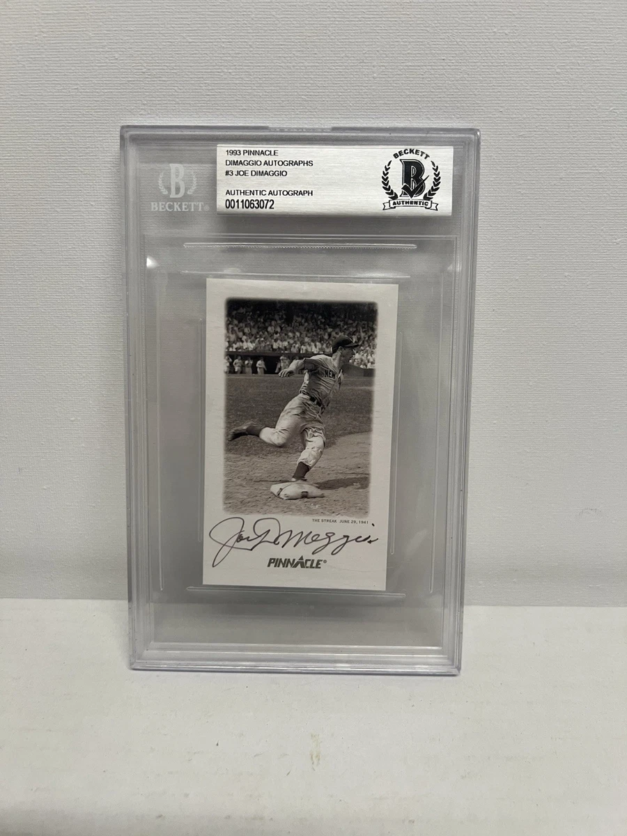 Pinnacle Joe DiMaggio Baseball Autographed Sports Trading Cards