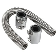 24 Durable Stainless Steel Upper Or Lower Radiator Hose Kit W Chrome Caps 24 Durable Stainless Steel Upper Or Lower Radiator Hose Kit W Chrome Caps