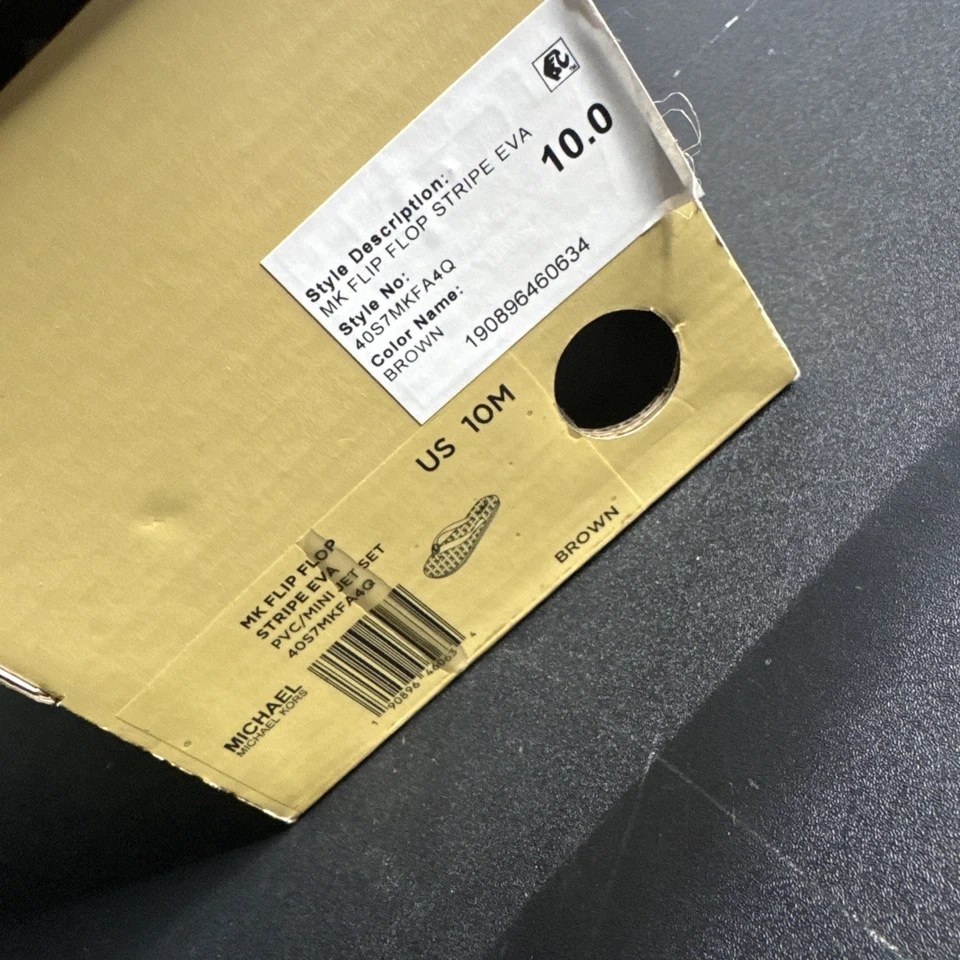 Chanclas MICHAEL KORS EVA RAYAS DORADO/MARRÓN TALLA MUJER 10 Foto 2 de 4