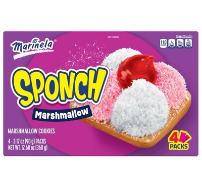   New Mexican Marinela SPONCH Marshmallow Cookies Snack Cake 4 Packs 12.68oz