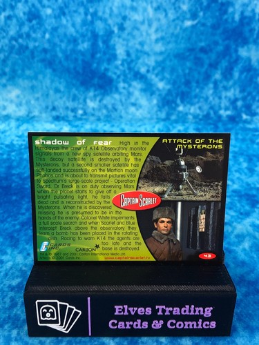 Tarjeta coleccionable Captain Scarlet ÚNICA no deportiva de Cards Inc. 2002 - Imagen 90 de 160