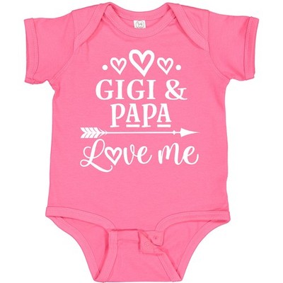 Inktastic Gigi And Papa Love Me Baby Bodysuit From Grandkids Grandchild Infant