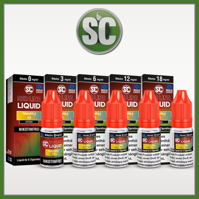 SC Red Line Pineapple Ice Liquid 10 ml - 0, 3, 6, 12 oder 18 mg/ml
