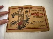 1938 Erector Set Manual, How to Make 'em Book, A. C. Gilbert Co. New Haven CT