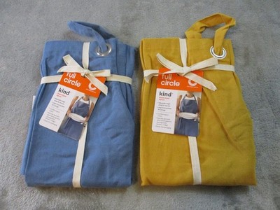 Full Circle Kind Plant-Dyed Apron 2 Pack Blue Yellow Organic Cotton Kitchen Cook