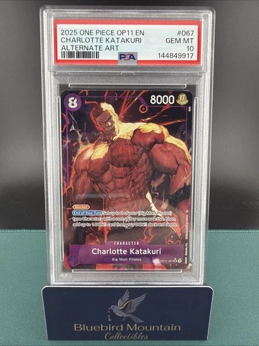 Charlotte Katakuri (Alternate Art) OP11-067 A Fist of Divine Speed Foil - PSA 10