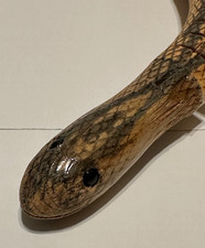 Hand Carved Wooden Snake Toy Articulated Flexible Folk Art Figure 19"