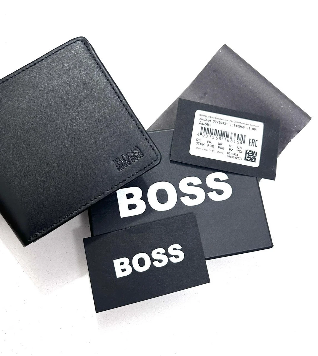 Cartera Para Hombre Billetera Genuina Monederos NEGRO