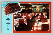 Ithaca NY-New York Ithaca Hotel "Dutch Kitchen" Dining Area Vintage Postcard