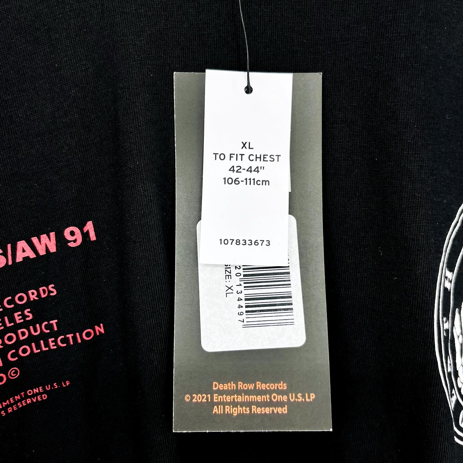 FILA T shirt Death Row Records Nordstrom nera logo nuova con etichetta uomo XL