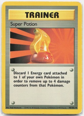 Super Potion Uncommon Base Set BS Trainer 090/102 1999 HP/DMG