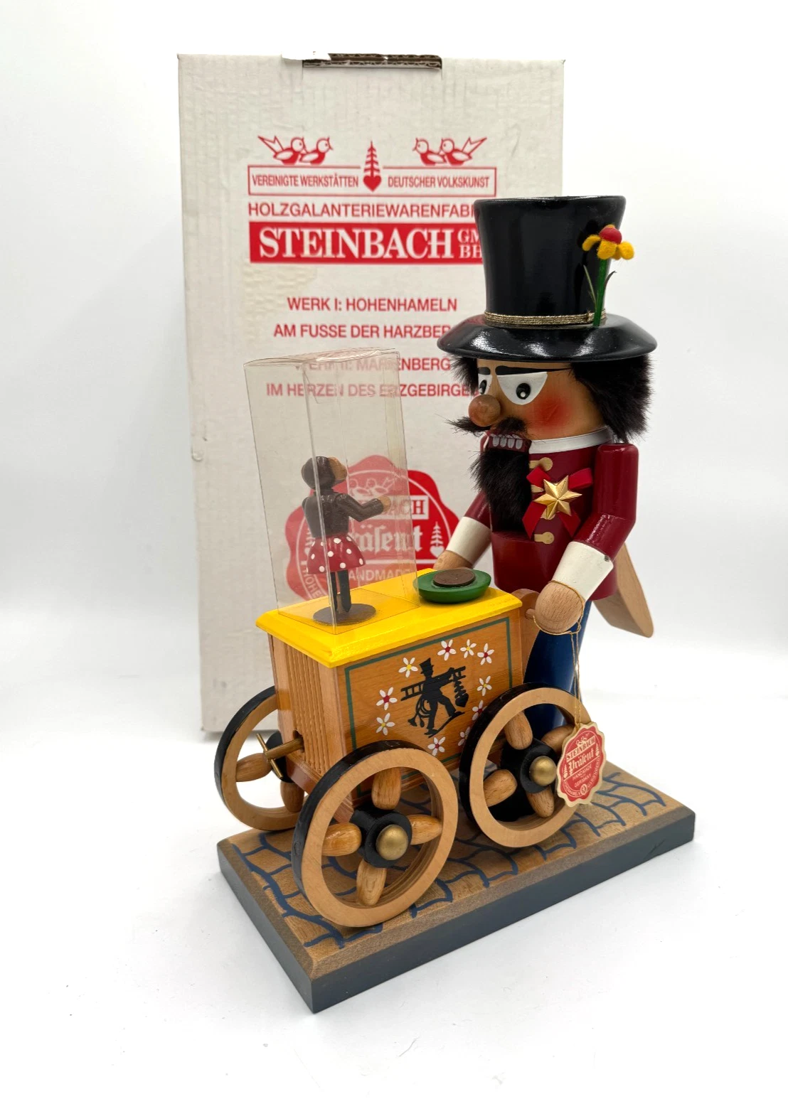 Steinbach Germany Musical Nutcracker Berlin Organ Grinder Monkey Vintage S732