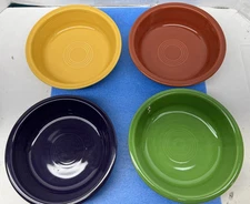 Vintage Lot 4 Fiestaware HLC Fiesta Cereal Soup Bowls 7" Mixed Colors USA