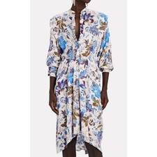 Isabel Marant Etoile Okleya Floral Print Midi Dress Size 34 XS