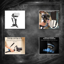 3-Axis Gimbal Stabilizer for DSLR Mirrorless Cameras, Sling Grip, Fill Light,