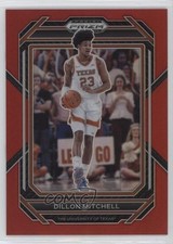2023-24 Panini Prizm Draft Picks Red Prizm /299 Dillon Mitchell #35 3hd