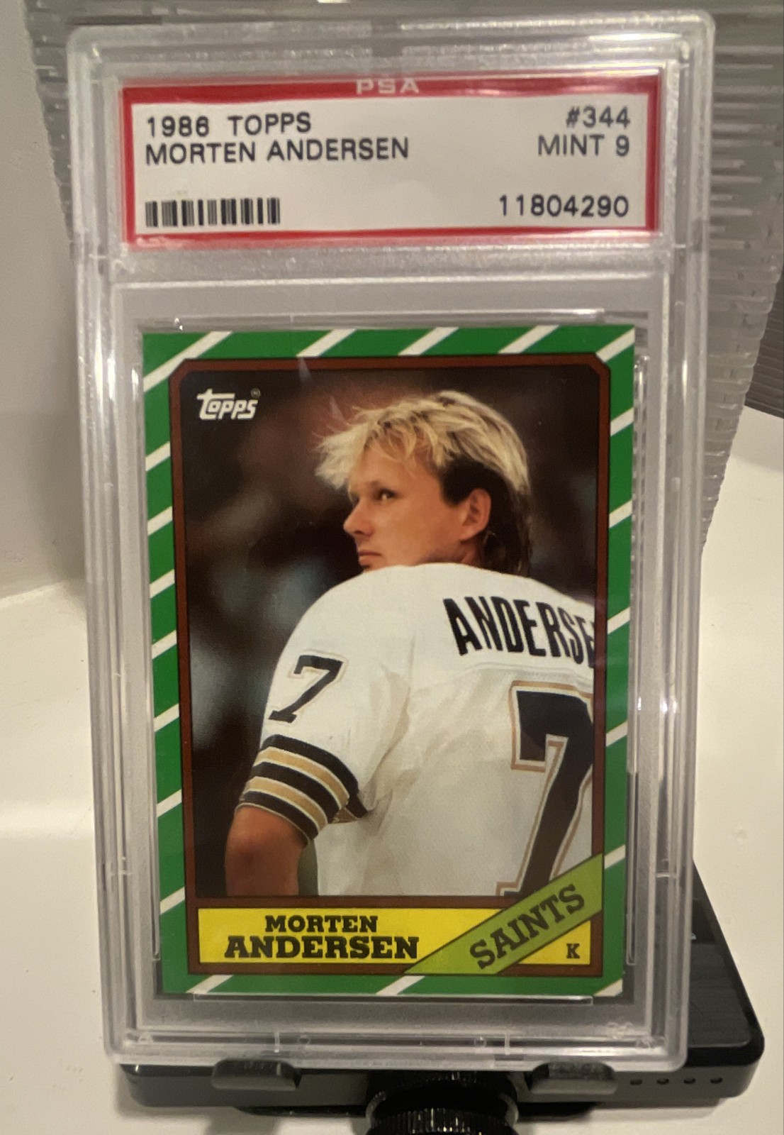 1986 Topps - Morten Andersen #344 PSA 9
