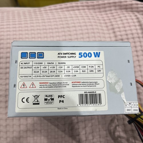 PC Netzteil SPS ATX-500  SPS-500XPE-P 500W
