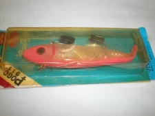 Vintage Mann's Pogo 911 Fishing Lure ~3 3/4" - Pink with Silver Scale - Ex Cond