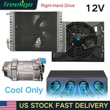12V Underdash Car Air Conditioner Electric A/C Unit Compressor Cooling Universal