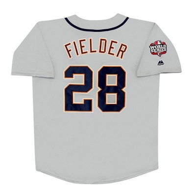 Prince Fielder 2012 Detroit Tigers World Series Grey Road Jersey Men's Large
