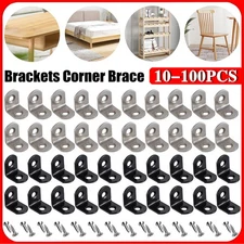 10-100PCS L Bracket Corner Brace Sets Stainless Steel Corner Bracket 90 Degree