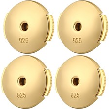 14k Gold Plated Earring Backs for Studs - Locking Replacement, Butterfly Lifte