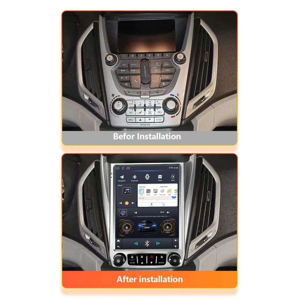 Radio de coche de 9,7" compatible con Chevrolet Equinox 2010-2017 GPS navegador reproductor estéreo Android Foto 2 de 4
