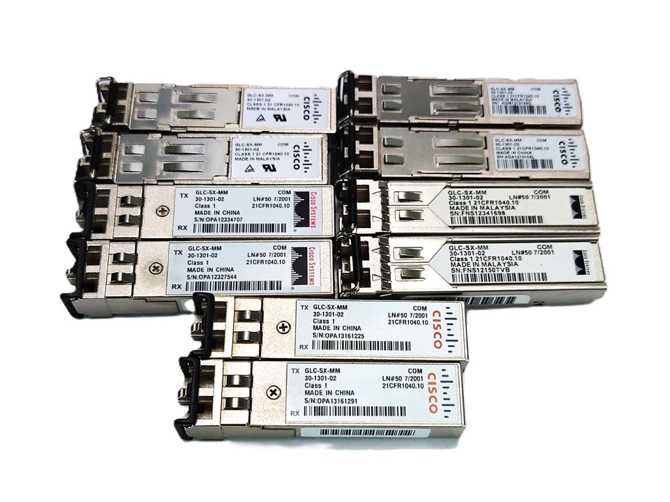 10 x Cisco Original SFP Transceiver Module 30-1301-02 GLC-SX-MM 1000BASE-SX 1GB - Bild 3 von 3