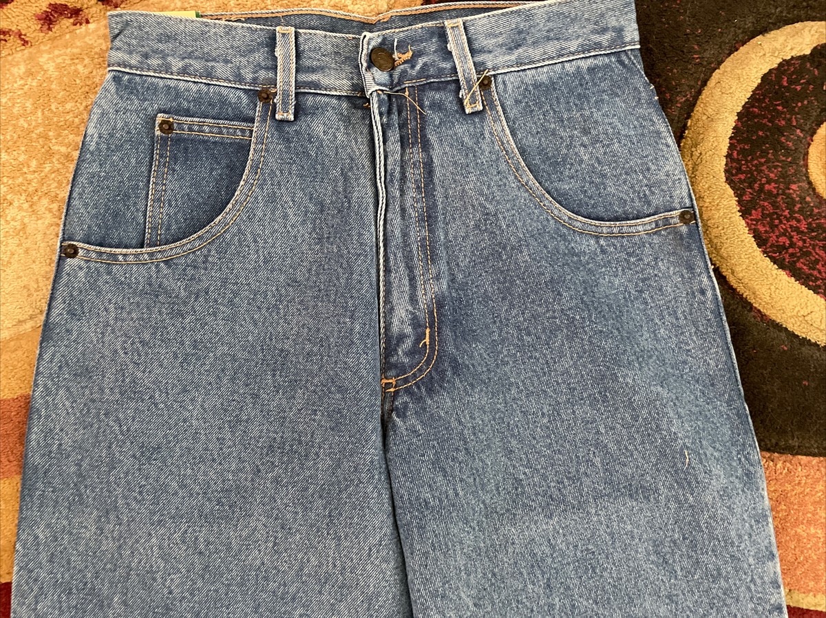 NOS Solo Semore Jeans Mens Washed Blue Baggy Wide Leg USA Made 90s