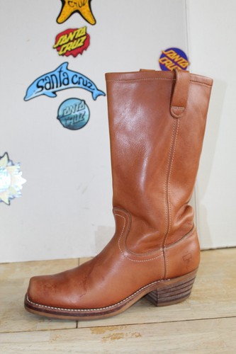 Vintage Levis Herren Western Braun Leder Eckig Stiefel, Größe 9 D Hergestellt in den USA. - Bild 2 von 16