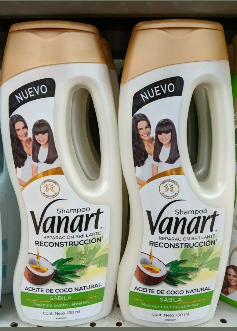 2X CHAMPÚ VANART ACEITE DE COCO NATURAL SABILA / ACEITE DE COCO Y ALOE 2 de 750 ml