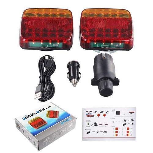 2X Wireless Magnetic LED Truck Tail Light Trailer Rear Light NEW/ Signal U8L4 - Picture 4 of 17