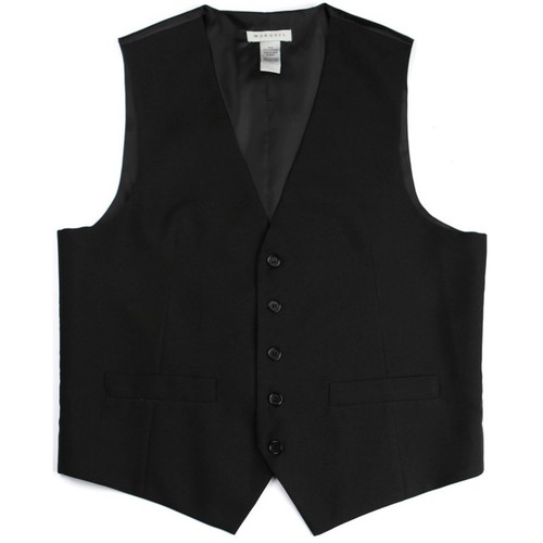 Men's Black 2 Pocket 5 Button Formal Suit Vest