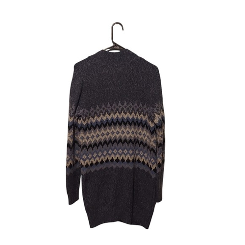 Sonoma Long Cardigan Sz Med Sweater Blue Cabincore Grandpa Boho Knit Office - Picture 9 of 9