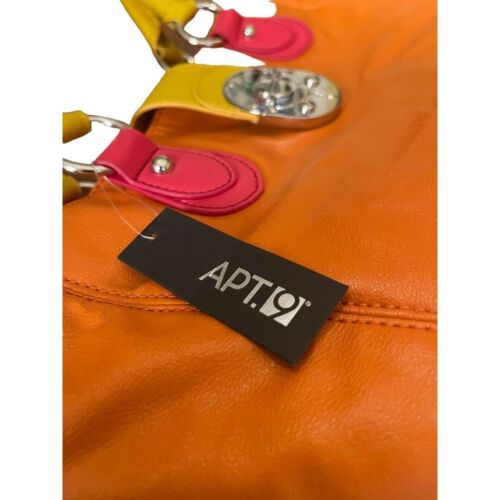 Apt 9 große Handtasche Reißverschluss & magnetischer Verschluss Außentaschen orange neu mit Etikett - Bild 3 von 12