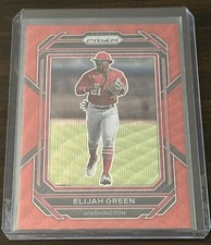 2023 Panini Prizm Baseball Elijah Green Prospect Ruby Wave SP Nationals