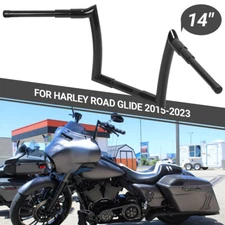 14" Meathook Ape Hanger Bars Handlebars For 2015-2023 Harley Touring Road Glide