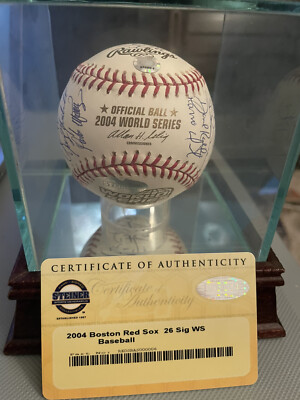 MINT 2004 Boston Red Sox World Series Champs Team Signed W.S.