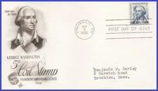 USA5 #1304 ADDR ARTCRAFT FDC   George Washington